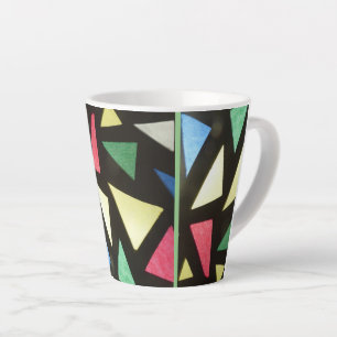 Hartglas-Muster Kust. Grüne Latte-Tasse Milchtasse