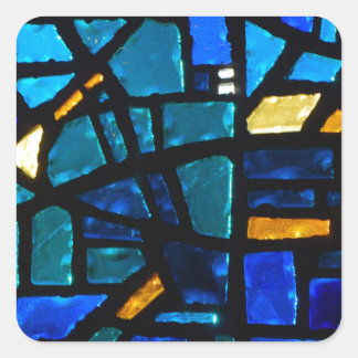 Hartglas Quadratischer Aufkleber