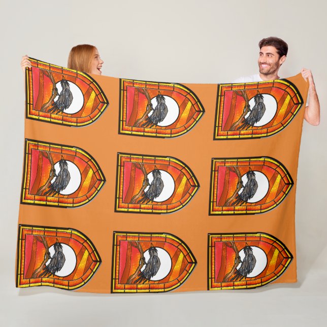 Hartglas Raven Fleecedecke (Beispiel)