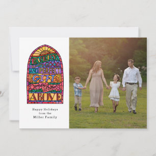 Hartglas Religiöse Foto-Ferienkarte Feiertagskarte