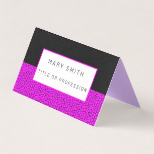 Hartglas Schwarz Pink Visitenkarten