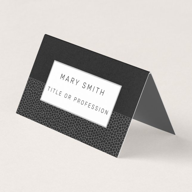 Hartglas Schwarz Visitenkarten (Vorderseite)