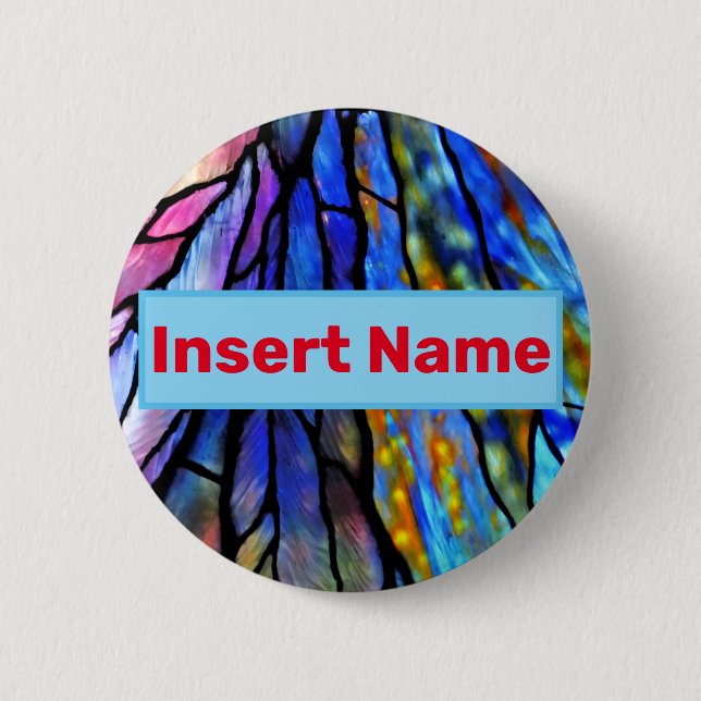 Hartglas, Tiffany - Stil, Button (Vorderseite)