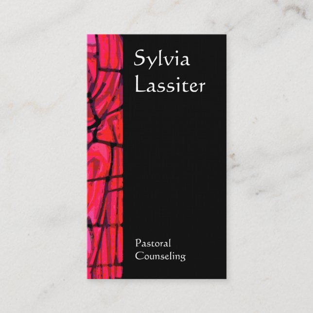 Hartglas Visitenkarte (Vorderseite)