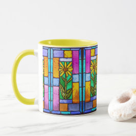 Hartglas Yellow Daisy Tasse