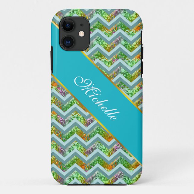 Hartglas ZigZag Case-Mate iPhone Hülle (Rückseite)
