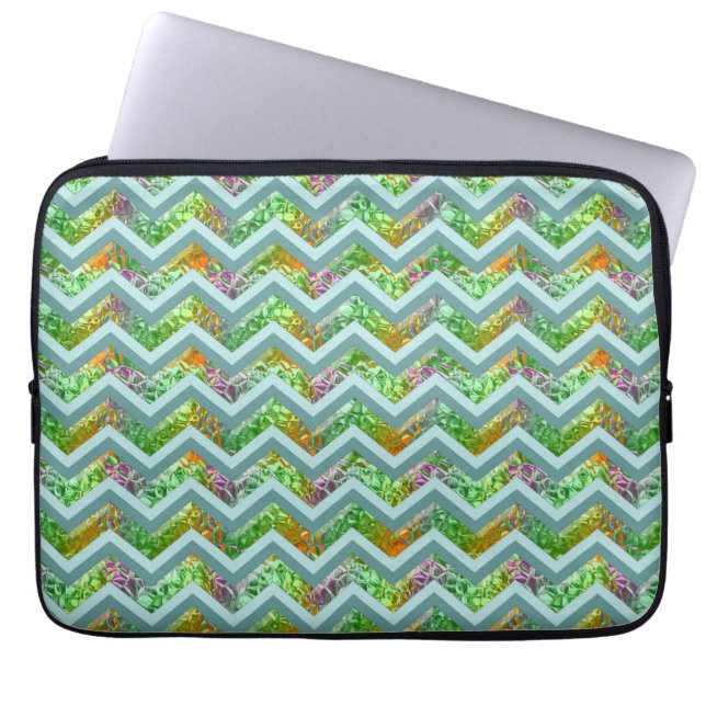 Hartglas ZigZag Laptopschutzhülle (Vorderseite)