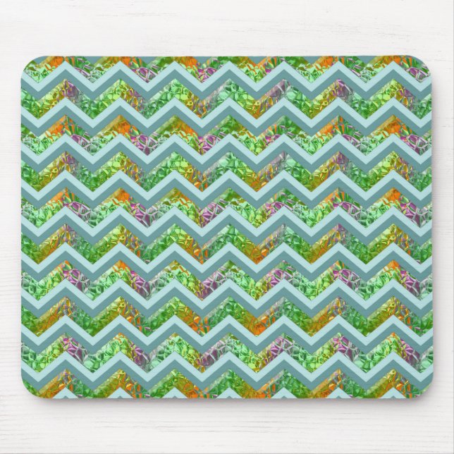 Hartglas ZigZag Mousepad (Vorne)