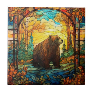 Hartglasbärenteile Fliese