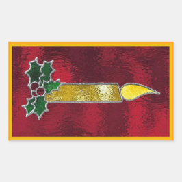 Hartglaskerze Rechteckiger Aufkleber