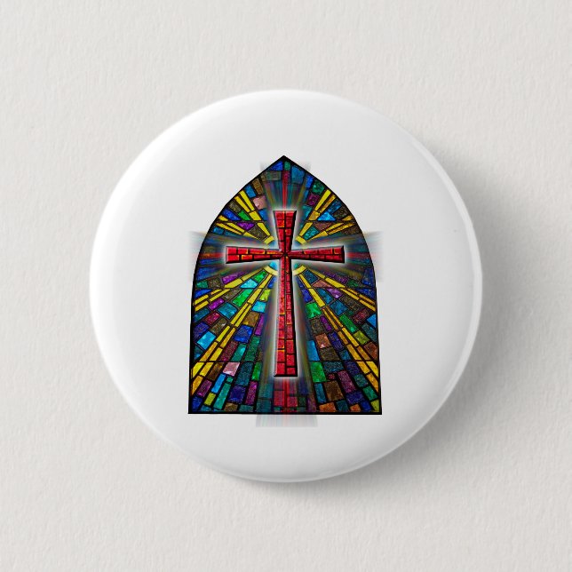 Hartglaskreuz Button (Vorderseite)