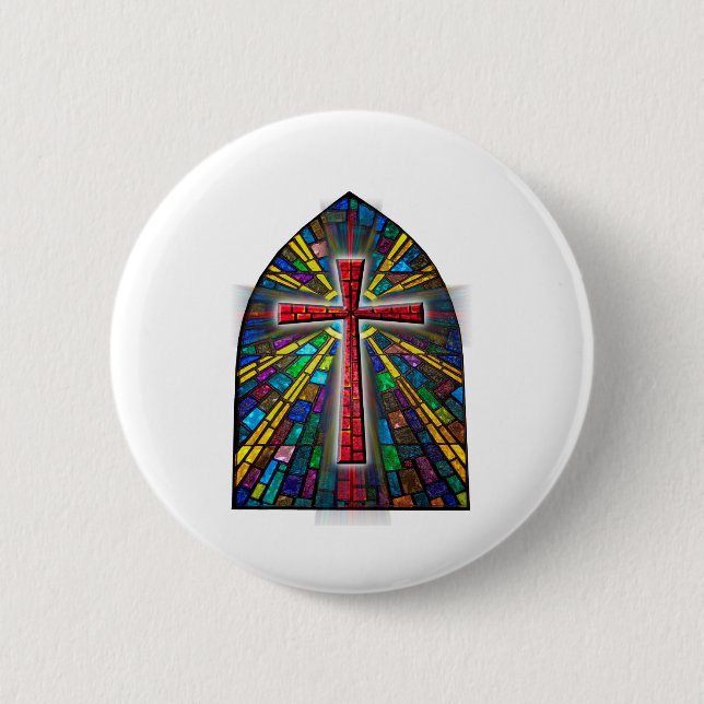 Hartglaskreuz Button (Vorderseite)