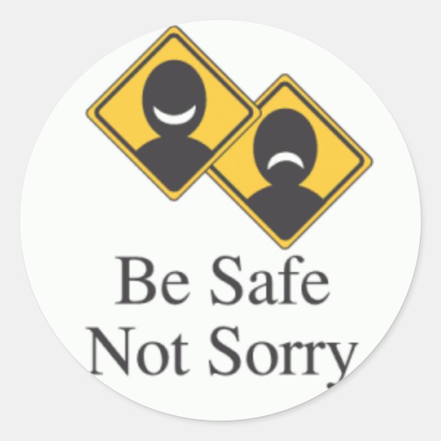 Harthutenaufkleber - Sicherheit Runder Aufkleber (Vorderseite)