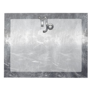 Hartkorn Zodiac Symbol Stresste Stahldekor Notizblock