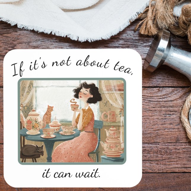 Hartkunststoff-Untersetzer im Retro-Stil Getränkeuntersetzer (Plastic coaster front)