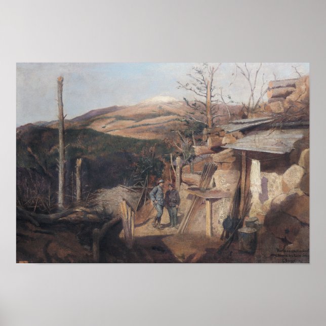 Hartmanswillerkopf, Ansicht von Roche-Sermet, 1915 Poster (Vorne)