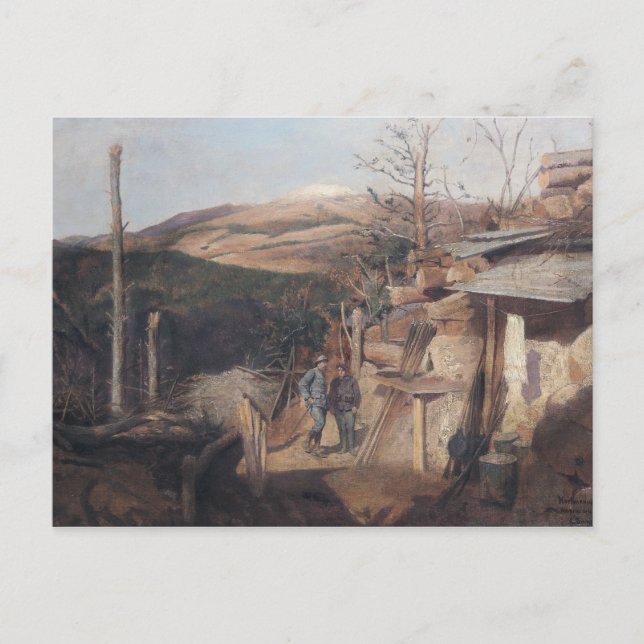 Hartmanswillerkopf, Ansicht von Roche-Sermet, 1915 Postkarte (Vorderseite)