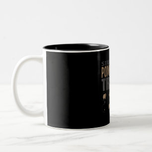 hartnäckige Spitz-Tricks Zweifarbige Tasse
