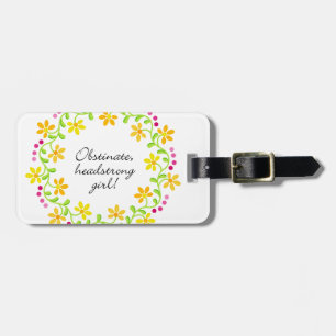 Hartnäckiger eigensinniger Mädchen Austen Stolz u. Gepäckanhänger