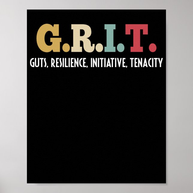 Hartnäckigkeit der GRIT-Gitter-Resilienz-Initiativ Poster (Vorne)