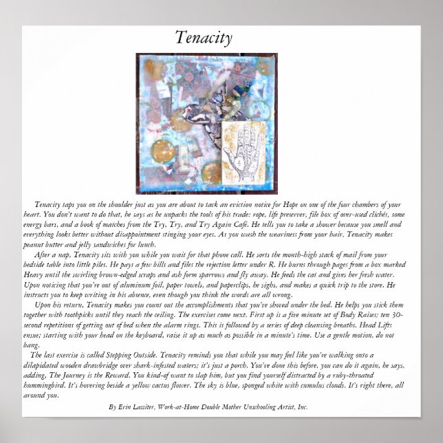 Hartnäckigkeit Poster (Vorne)