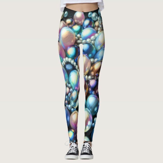 HartpastellPerlen Iridescent Beads Leggings (Vorderseite)