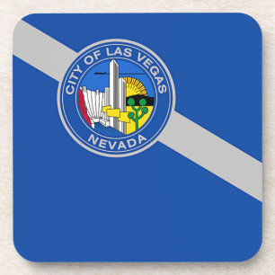 Hartplastikuntersetzer mit Flagge von Las Vegas Getränkeuntersetzer