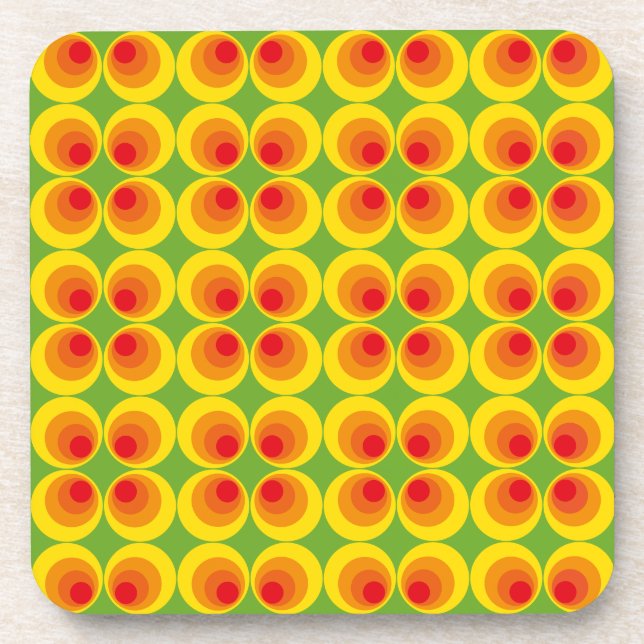 Hartplastikuntersetzer mit Korkrücken - Set aus 6 Getränkeuntersetzer (Vorderseite)