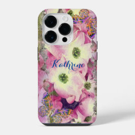 Hartriegel Florale Kunstfertigkeit iPhone 14 Pro Hülle