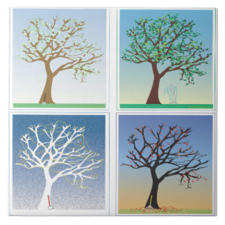 Hartriegel in vier Jahreszeiten Fliese