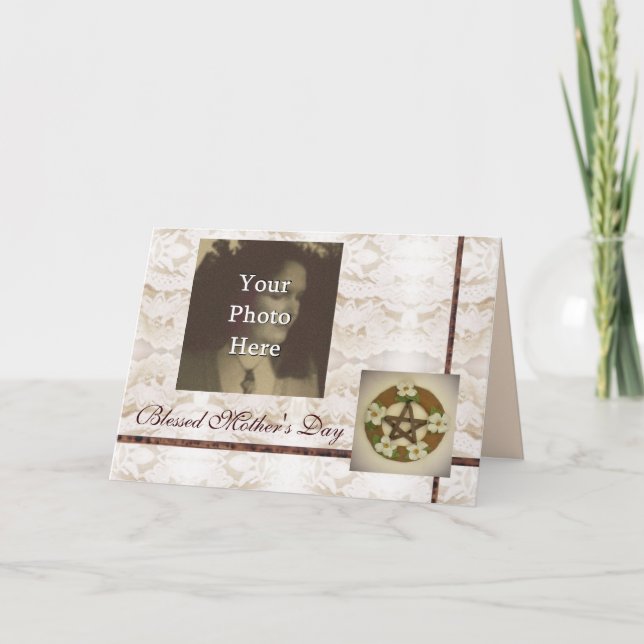 Hartriegel-Pentagramm-heidnischer Hexe Wiccan Karte (Vorderseite)