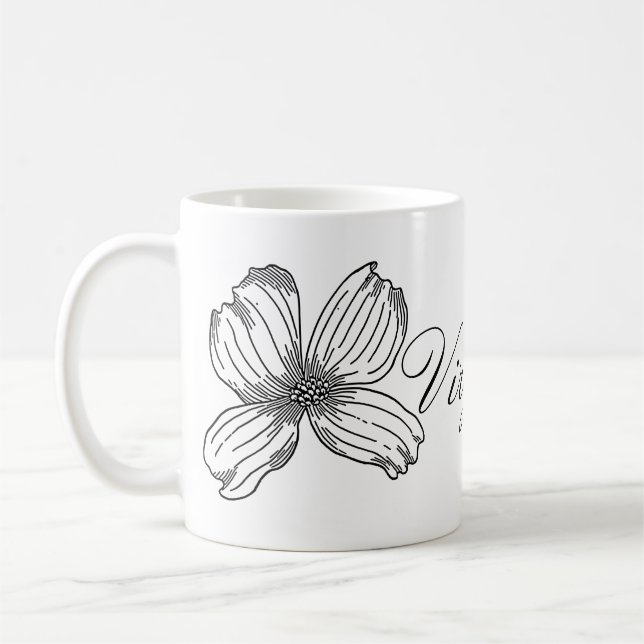 Hartriegel-Staats-Blume und Virginia-Wort Tasse (Links)