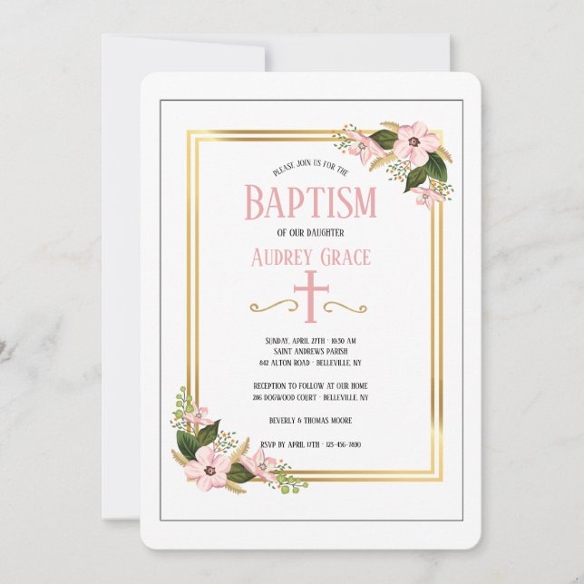 Hartriegelswag-religiöse Einladung (Vorderseite)