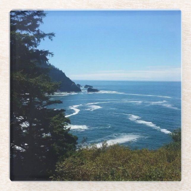 Hart's Cove, Oregon Coast Glasuntersetzer (Vorderseite)