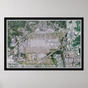 Hartsfield-Jackson Atlanta Intl Airport Satellite Poster