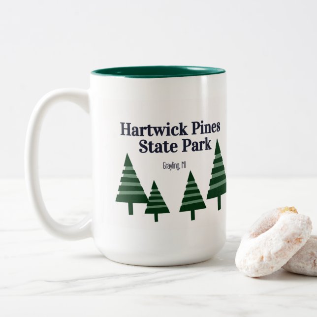 Hartwick Pines Staat Park Kaffee Tasse (Mit Donut)