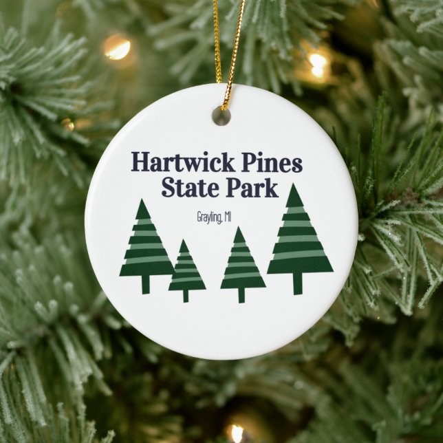 Hartwick Pines Staat Park Weihnachtsbaum Keramik Ornament (Baum)