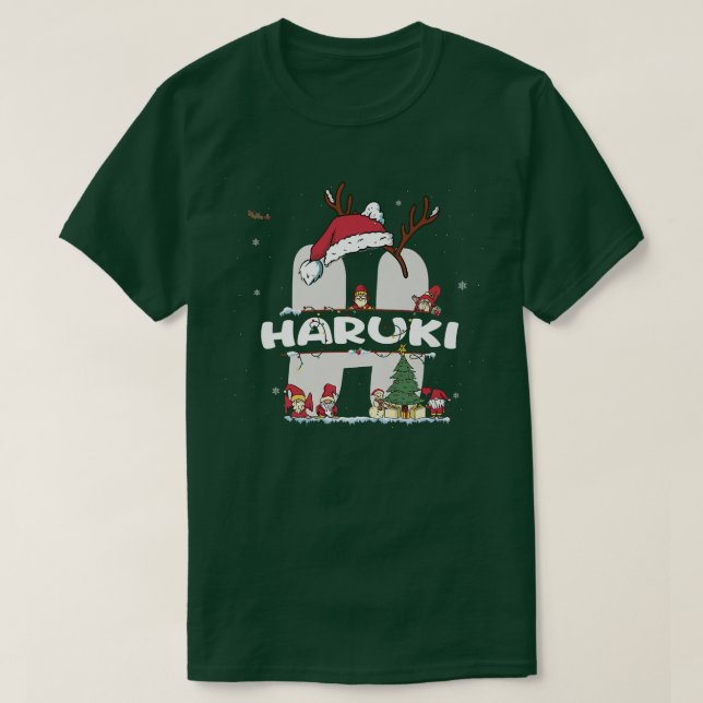 Haruki Christmasw Haruki Name für lustige Weihnach T-Shirt (Design vorne)