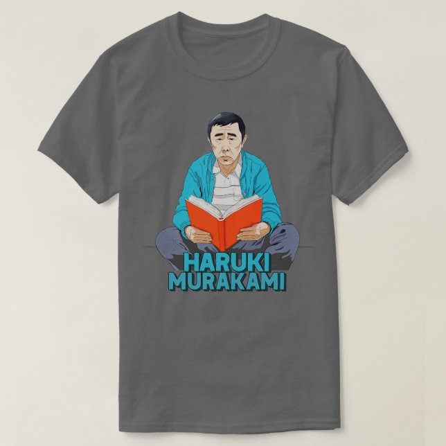 Haruki Murakami Retro Fan Art Design 1 T-Shirt (Design vorne)