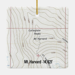 Harvard Colorado Fourteener Keramikornament