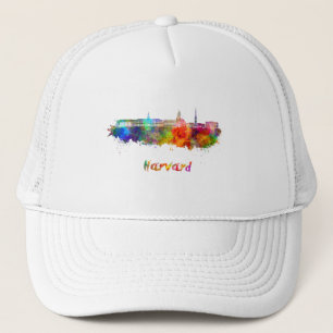 Harvard-Skyline in Aquarellfarbe Truckerkappe