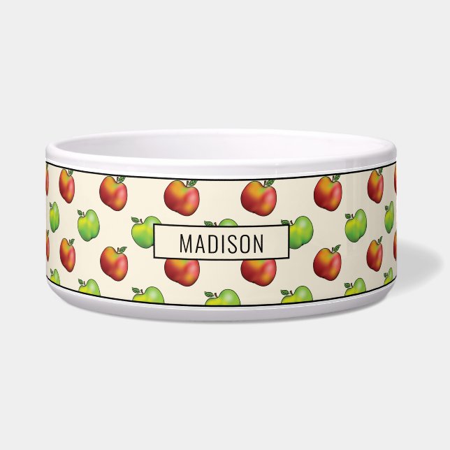 Harvest Autumn Apple Fruits Red And Green Pattern Napf (Vorderseite)
