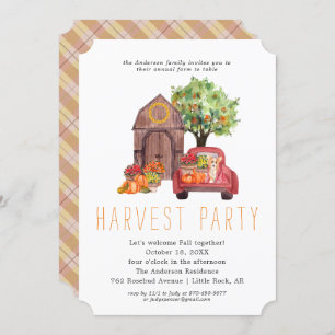 Harvest Barn Erntedank Dinner Party Einladung