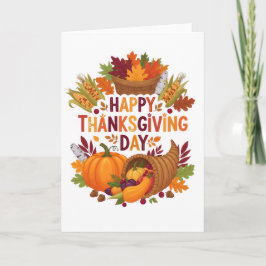 Harvest Blessings — Happy Thanksgiving Day Card Karte