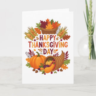 Harvest Blessings — Happy Thanksgiving Day Card Karte