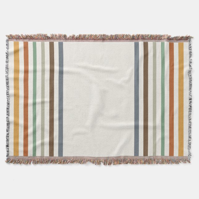 Harvest Blessings Striped Throw Blanket | Autumn Decke (Vorderseite)