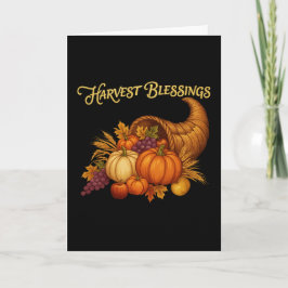 Harvest Blessings Thanksgiving Card Karte