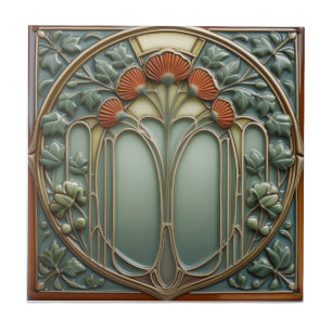 Harvest Crescendo Art Nouveau vintage Pilz Fliese