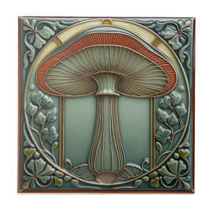 Harvest Crescendo Art Nouveau vintage Pilz Fliese