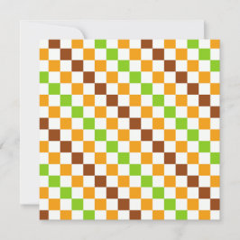Harvest diagonal checkerboard pattern dankeskarte